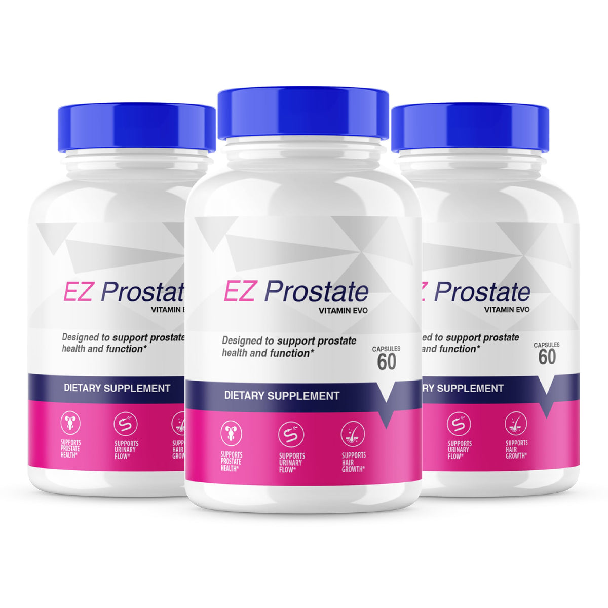 (3 Pack) EZ Prostate Capsules, Official EZ Prostate Supplement, EZProstate Pills, EZProstate Support Supplement, Advanced Formula for Health and Wellness, 3 Month Supply 90 Servings (180 Capsules)