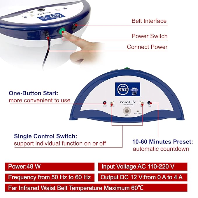 Ionic Foot Bath Detox Machine, Ion Detox Foot Bath Cleanse, LED Display Foot Detox Spa with Heated Belt, Wrist Strap, Arrays, Liners (Portable Handbag)
