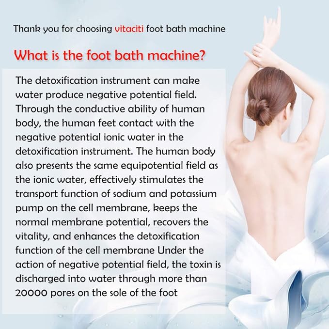 Ionic Foot Spa Machine for Detox Professional Feet Bath Negative Hydrogen Ion Cleanse Detox Foot Bath Soak to Remove Toxins with Far Infrared Belt, Perfect for Birthday