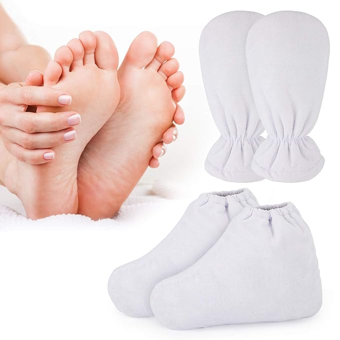 Segbeauty Paraffin Heated SPA Mittens & Foot Liners for Hand Therapy - Thicker Larger Size, Hot Wax Machine Compatible