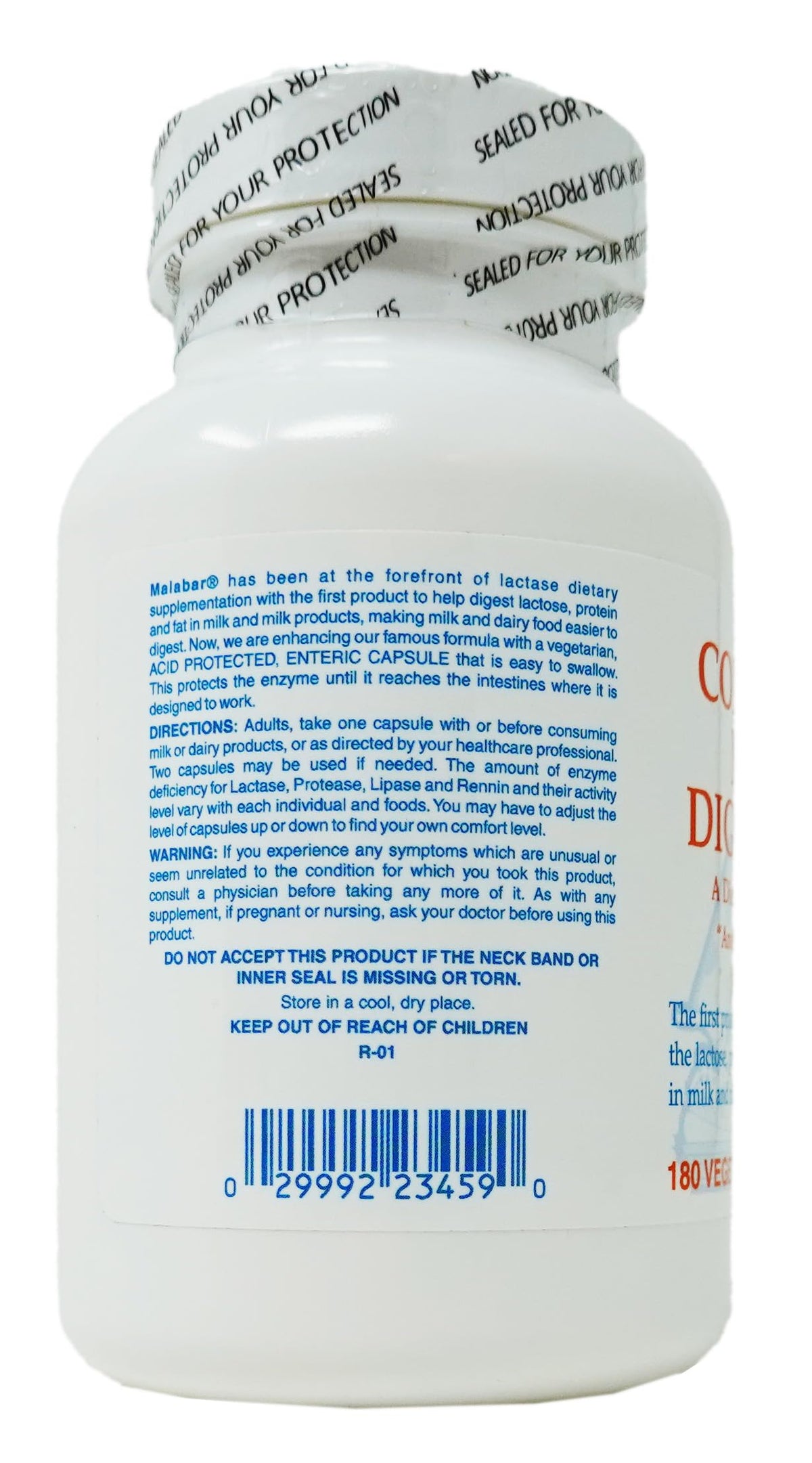 Malabar Complete Milk Digestant, 180 Count
