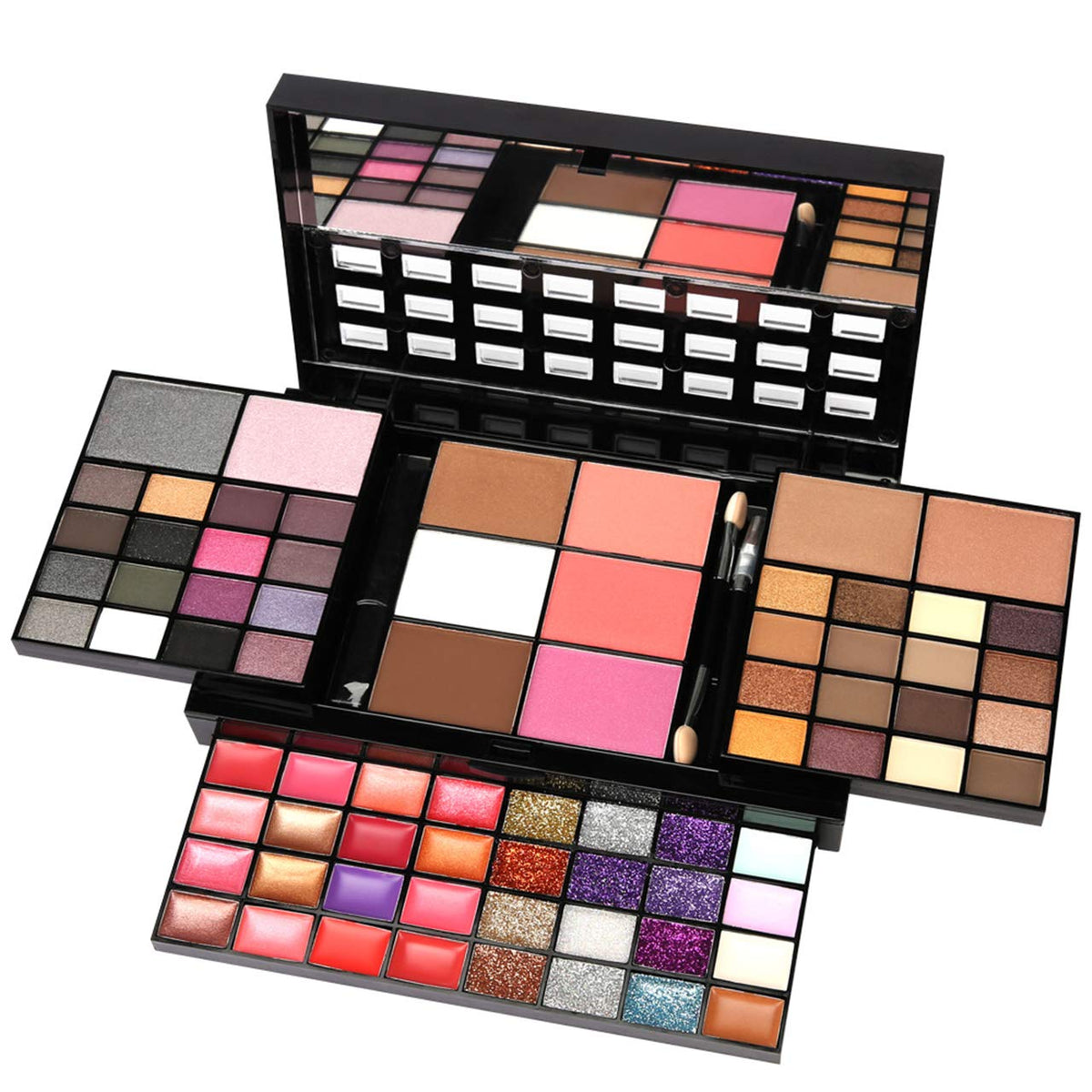 All in One Makeup Kit for Women Full Kit Girls Makeup Gift Sets Xmas Essential Bundle Include Eyeshadow Palette Lipstick Blush Concealer Eyeliner Mascara Foundation Brush Eyebrow Pencil