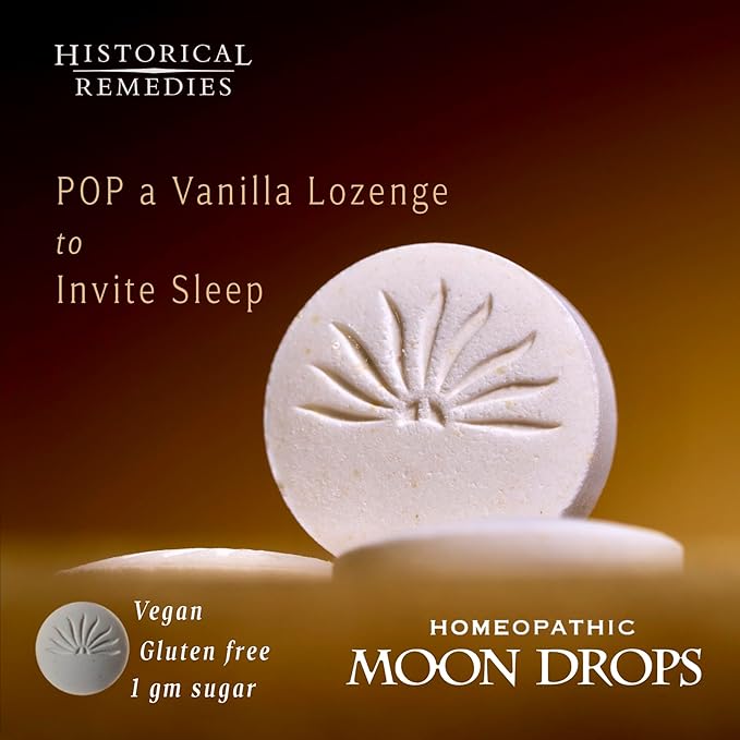 Moon Drops Sleep Aid Lozenges (1 Pack) | Homeopathic Vanilla Flavor Supplement, Non-Habit Forming Vegan Gluten-Free Sleep Support Including Coffea Cruda 12X