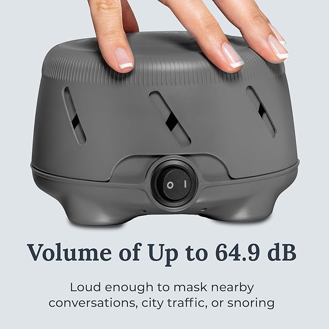 Yogasleep Dohm Uno White Noise Sound Machine, Fan-Based Natural Calming Pink Noise for Office Privacy, Sleep Aid & Meditation. Adjustable Tone & Noise Canceling for Travel, Baby & Adults (Charcoal)