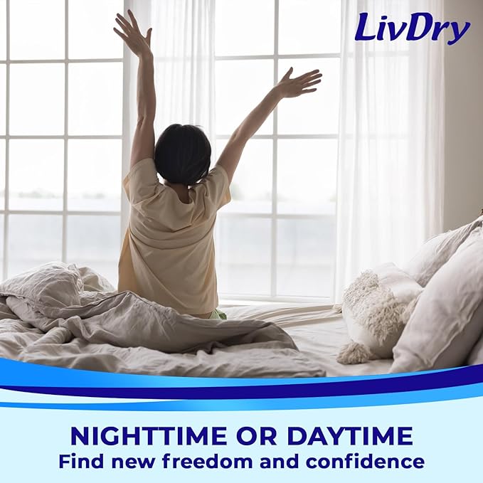 LivDry Adult Incontinence Underwear, Overnight Comfort Absorbency, Leak Protection (XXX-Large (10 Count))
