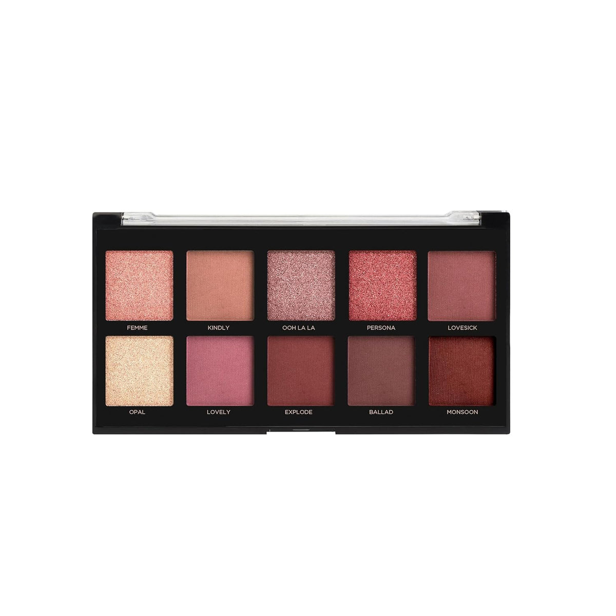 Profusion Cosmetics 10 Shade Eyeshadow Palette - High Pigmented Multi-Finish Colors, Vegan & Cruelty-Free, Create Stunning Looks On-the-Go - Travel-Friendly & Versatile Makeup, Mauve Hues