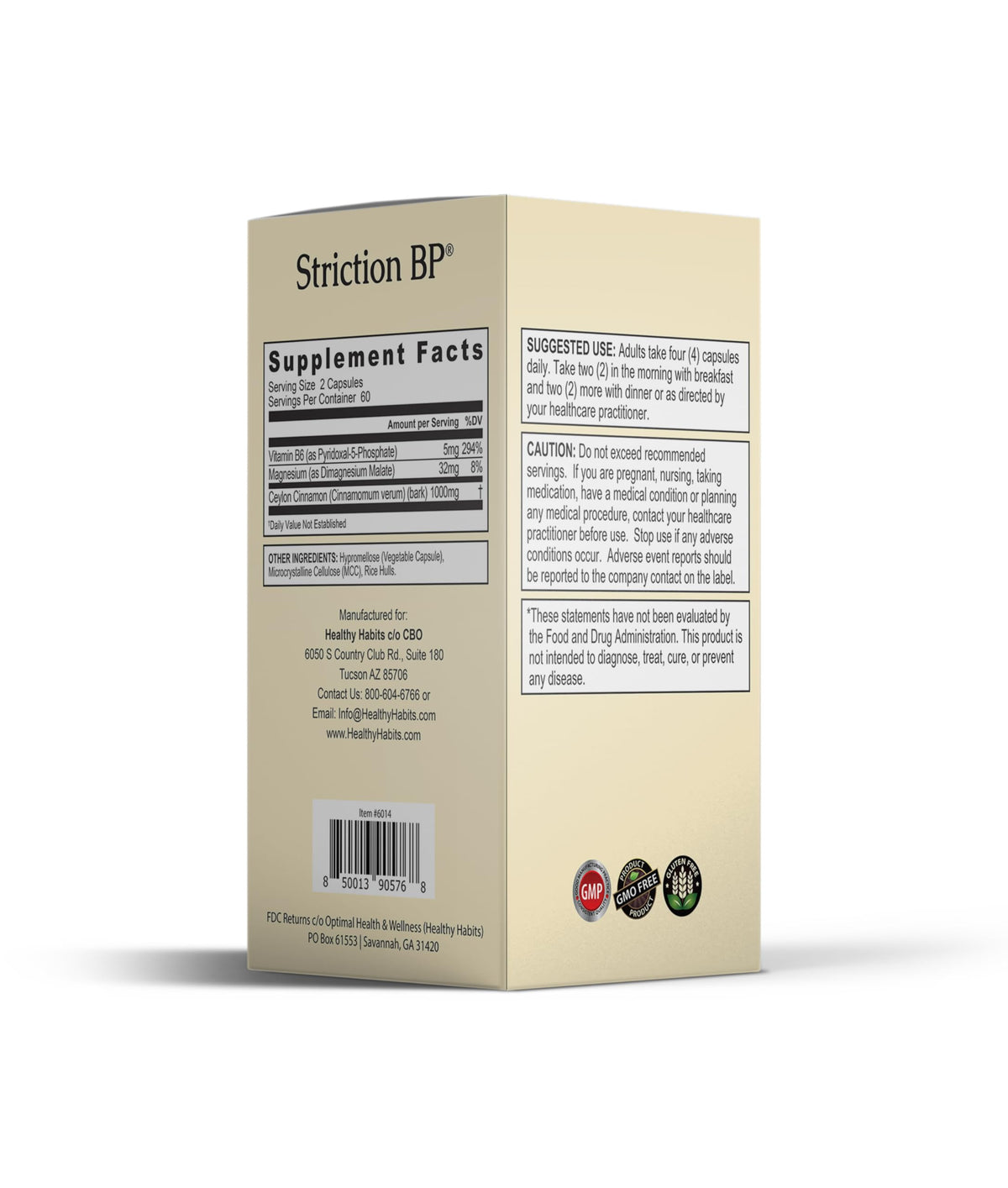 Healthy Habits StrictionBP Box 120 Veg Capsules