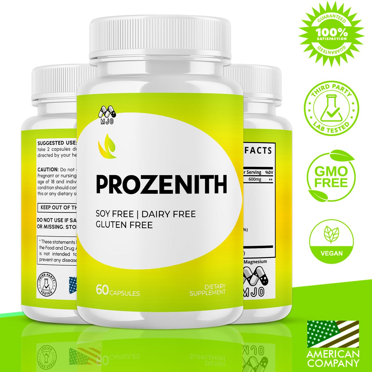 (3 Pack) Prozenith Capsules, Official Prozenith Supplement with All Natural Ingredients, Pro Zenith Advanced Formula Wellness Support Pills Maximum Strength Vitamin for Men and Women (180 Capsules)
