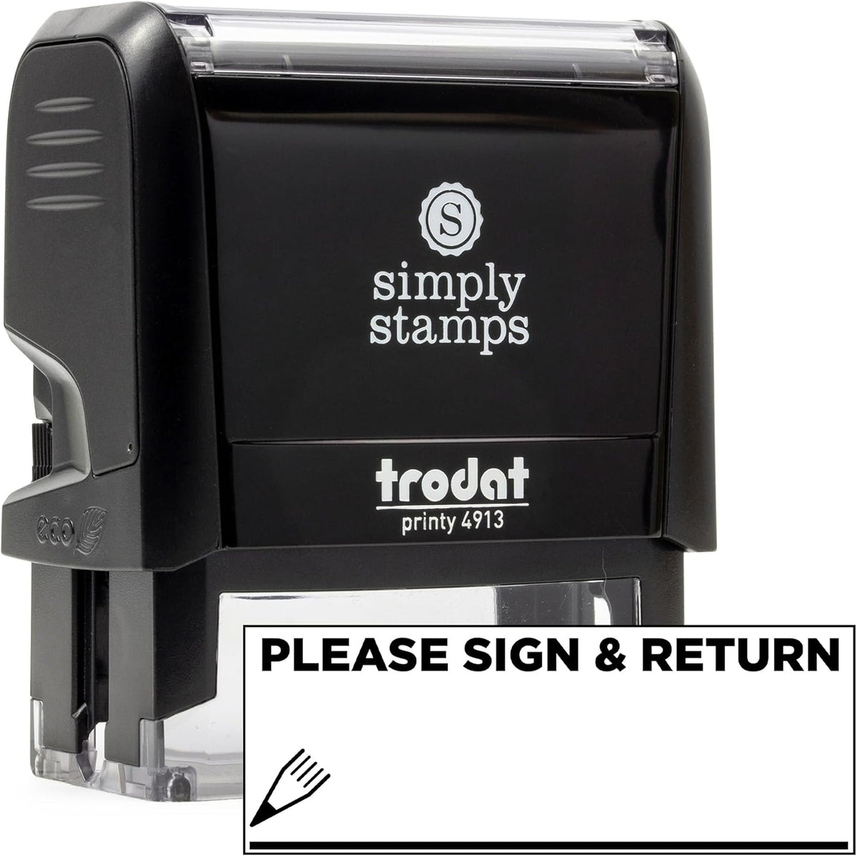Please Sign & Return Office Stamp | 4 Different Sizes | 20 Designs | Multiple Color Options | Perfect for Quick Validation of Office Documents (Please Sign & Return, Large)