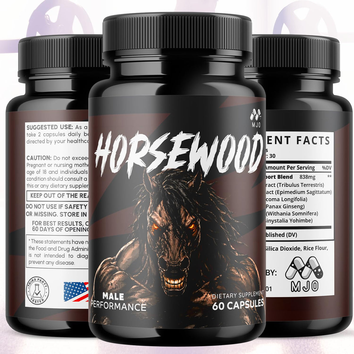 (2 Pack) Horsewood Capsules, Official Horsewood Pills for Men with All Natural Ingredients, Max Strength Supplement with Premium Vitamins Supporting Optimal Wellness and Advanced Health (120 Capsules)