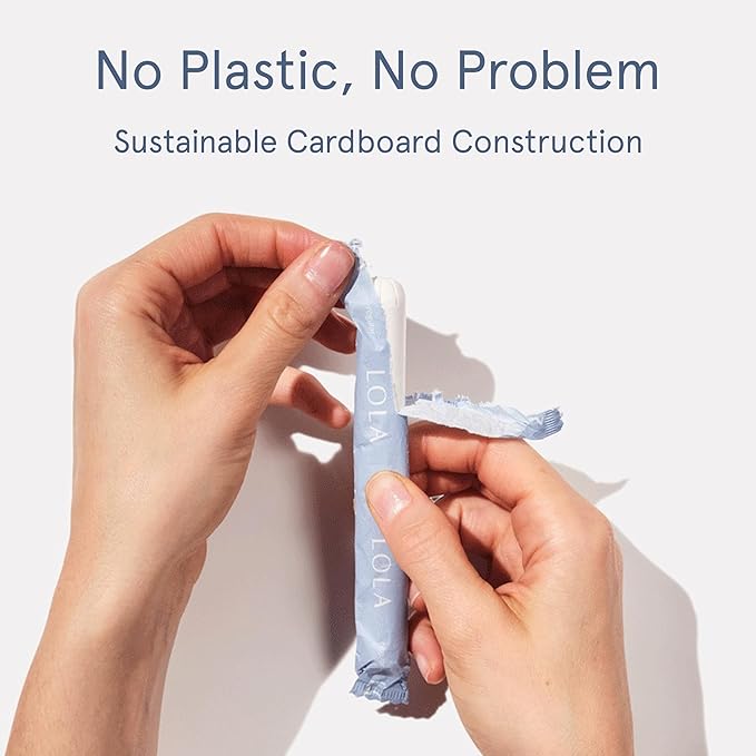 LOLA Organic Cotton Tampons with Cardboard Applicator, 36 Count (2 Packs of 18) - Tampons Super, Period Feminine Hygiene Products, HSA FSA Approved Products Feminine Care