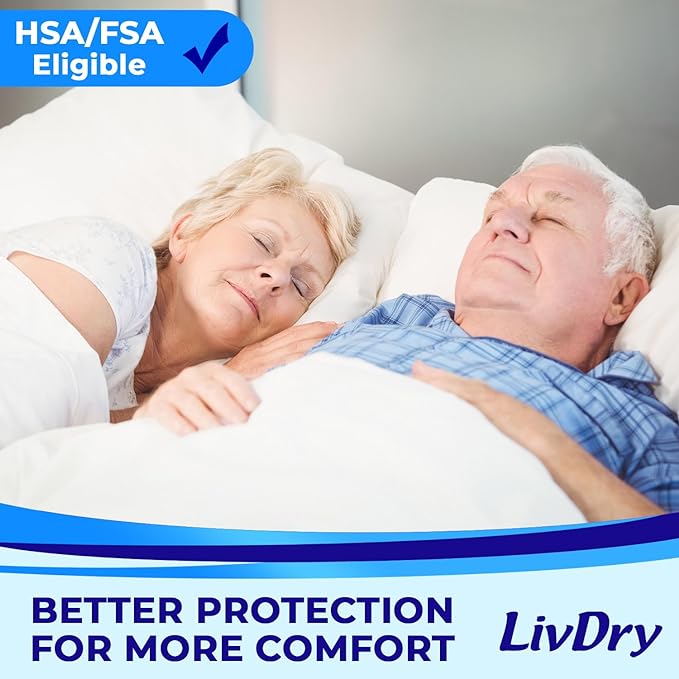 LivDry M Overnight Adult Diapers for Women and Men, Incontinence Underwear, Medium, 68-Pack