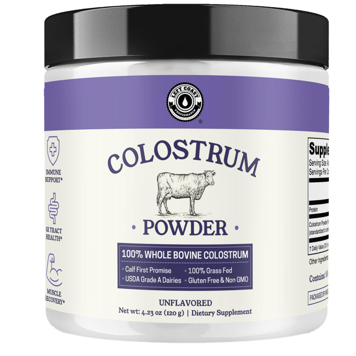 Colostrum Powder – USA Sourced Bovine Colostrum for Humans for Immune Support, Gut Health, Muscle Recovery - Single Ingredient, No Additives, Grass Fed, Non-GMO Colostrum Supplement for Women and Men