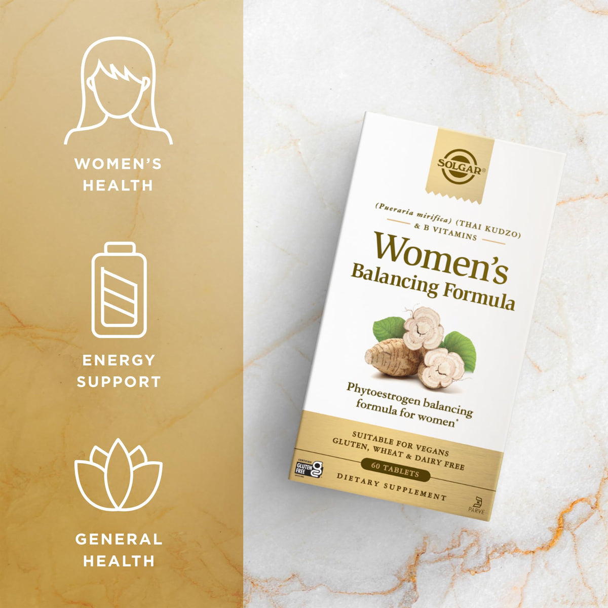 Solgar Women’s Balancing Formula - 60 Tablets, Pack of 2 - Vegan, Kosher Gluten & Dairy Free - 120 Total Servings