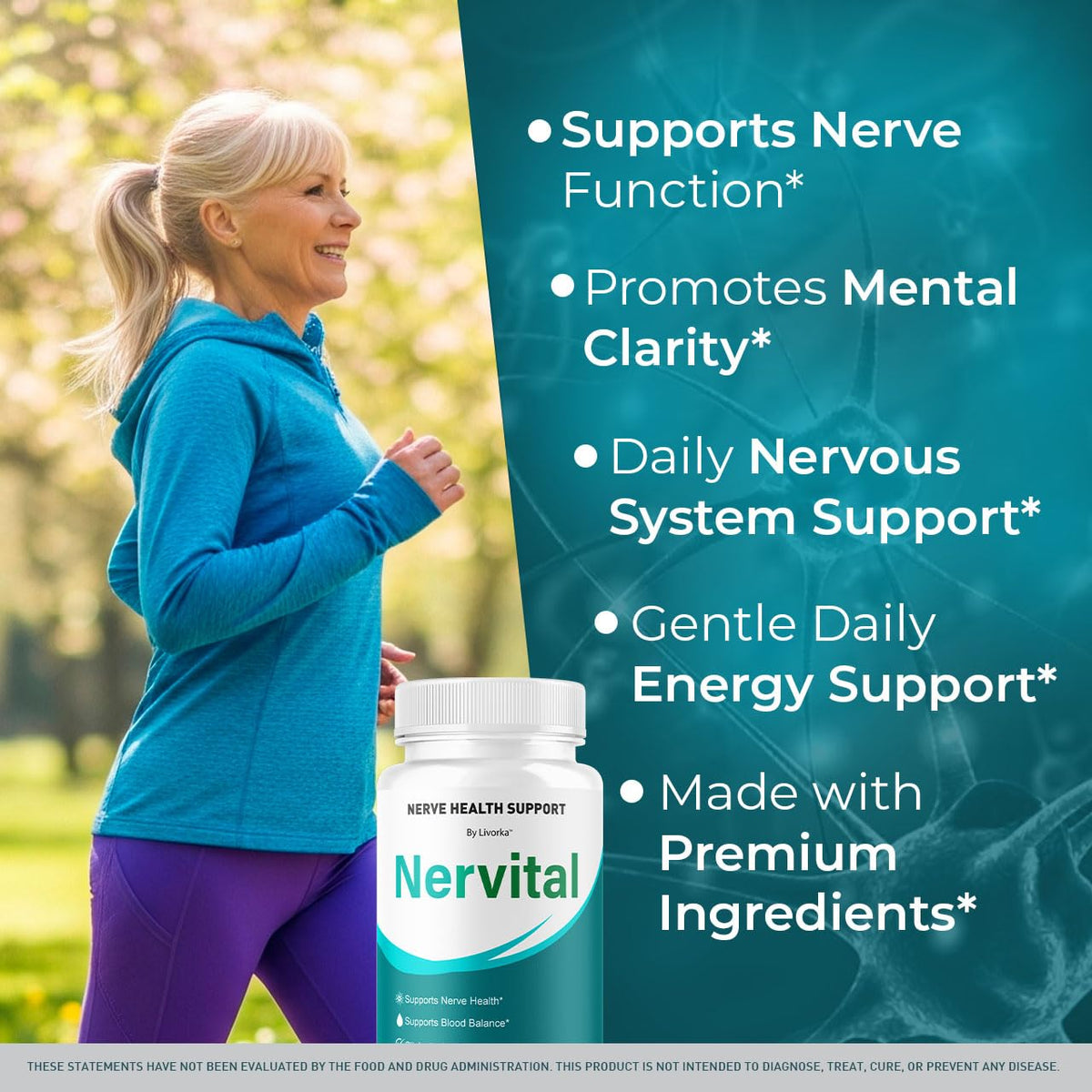 Nervital Capsules - Official Advanced Premium Formula Nerve Health Support, All Natural Nervital Supplement Vitamins for Overall Health & Wellness Reviews, 60 Capsules for 1 Month