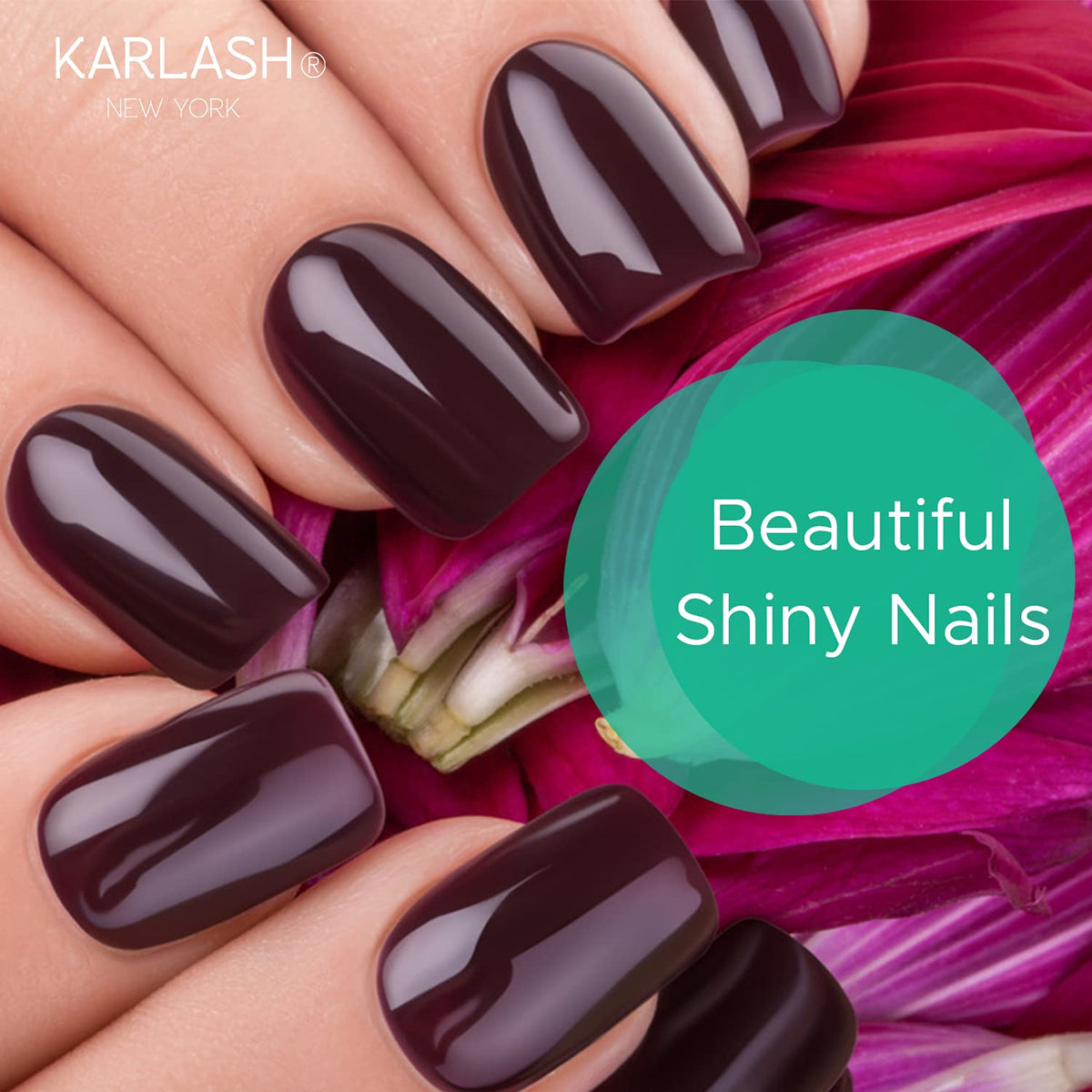 Karlash Professional USA Made 15ml No Wipe Gel Top Coat Shine Finish and Long Lasting, Soak Off UV Gel (2 Piece)