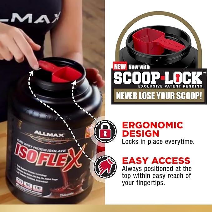 ALLMAX Nutrition - ISOFLEX Whey Protein Powder, Whey Protein Isolate, 27g Protein, Birthday Cake, 2 Pound