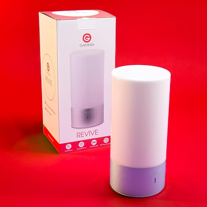 Revive - 670nm Red Light Sleep Lamp by Gamma - Melatonin Promoting Natural Sleep Aid, Bedroom & Nursery Nightlight
