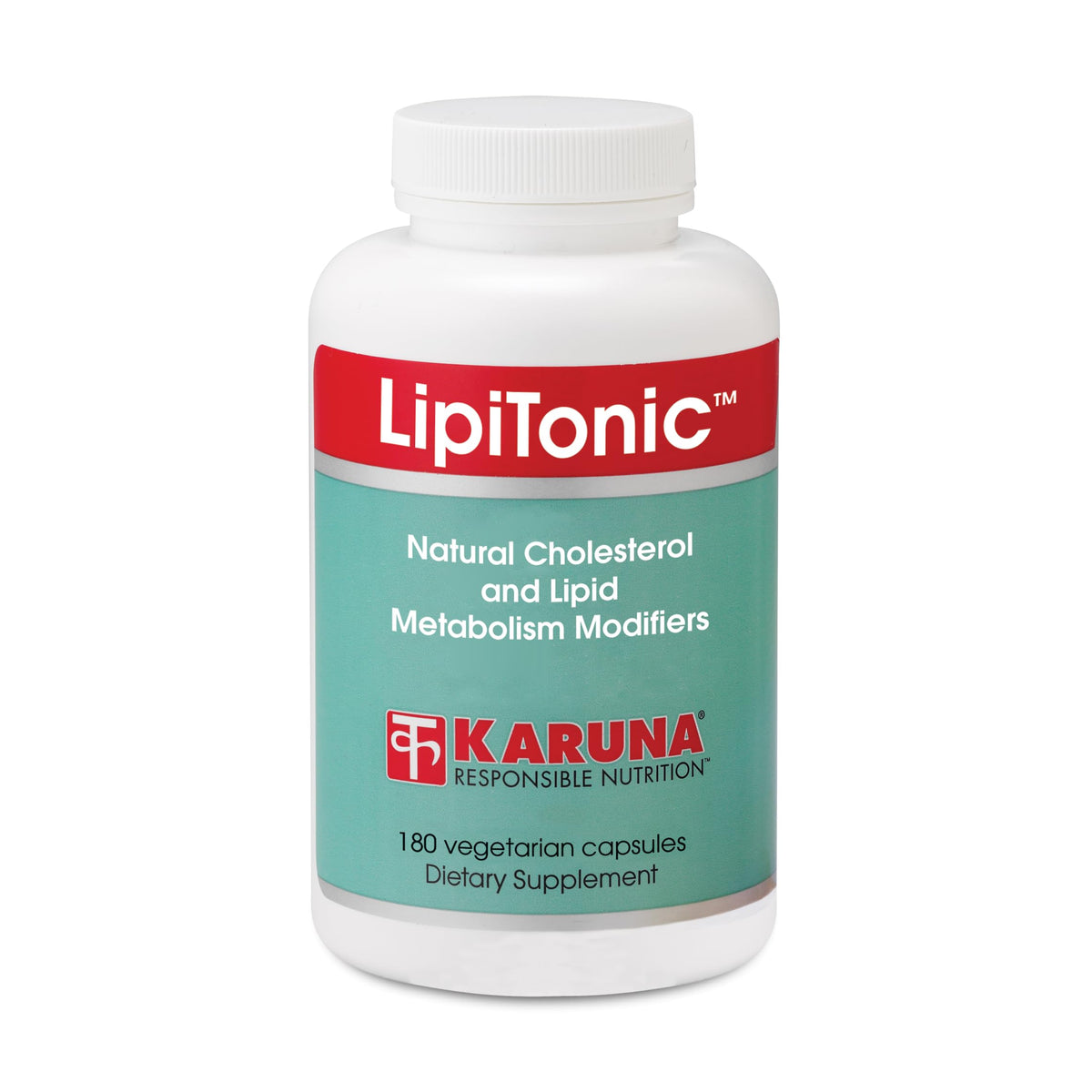 Karuna Lipitonic - 180 Vegetarian Capsules - Blend of Vitamins, Minerals, and botanicals Supporting Healthy Cholesterol Levels Already in the Normal Range and Promote Healthy lipid Metabolism