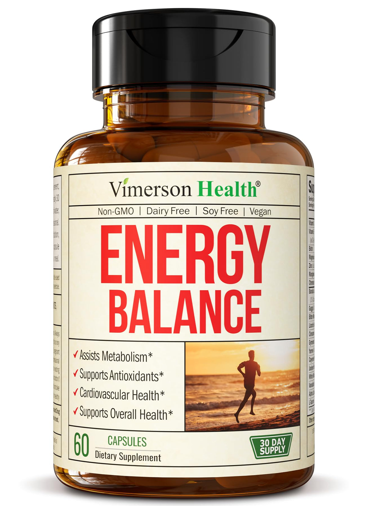 Vanadium with Chromium - Chromium Vanadium Supplement for Caffeine Free Energy and Metabolism Support. With Alpha Lipoic Acid, Cinnamon, Banaba Leaf & Bitter Melon Fruit. Non-GMO. Vegan. 60 Capsules