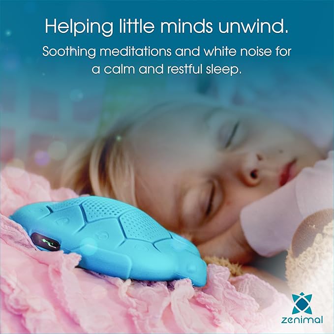 Zenimal Kids Sleep Aid - Screen-Free Sound Machine with Voice-Guided Audio Journeys, Soothing Sounds & Calming Music to Help Children Fall Asleep Faster and Sleep Peacefully All Night