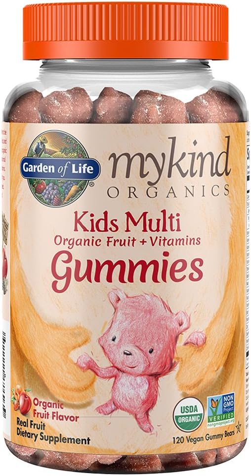 Garden of Life Organics Kids 120 Fruit Gummy Vitamins and Organics Vitamin C Spray for Kids & Adults, 2 fl oz