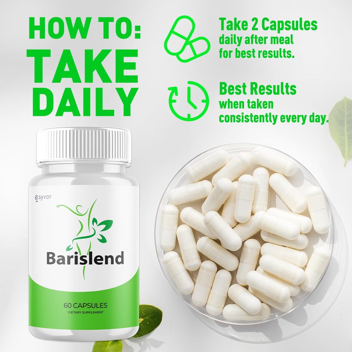 (3 Pack) Barislend Capsules, Official Barislend Pink Salt Pills with All Natural Ingredients, Bari-Slend Advanced Formula Vitamin Pills for Health and Wellness Support for Men and Women (180 Capsules)