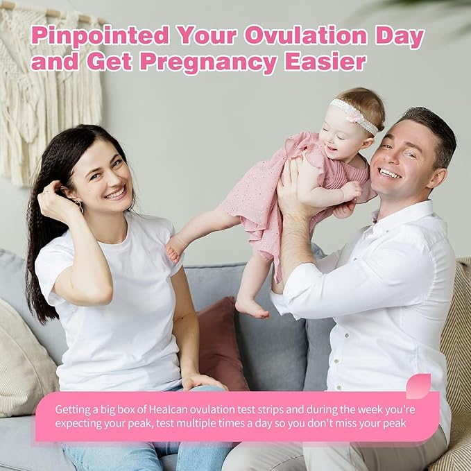 Ovulation Test Strips 50 and Pregnancy Tests 70, HEAL-CHECK Bulk Ovulation Predictor Kit for Women TTC, Over 99% Accuracy, Easy to Use at Home, Individually Wrapped, FSA HSA | 50LH+70HCG+120 Urine Cup