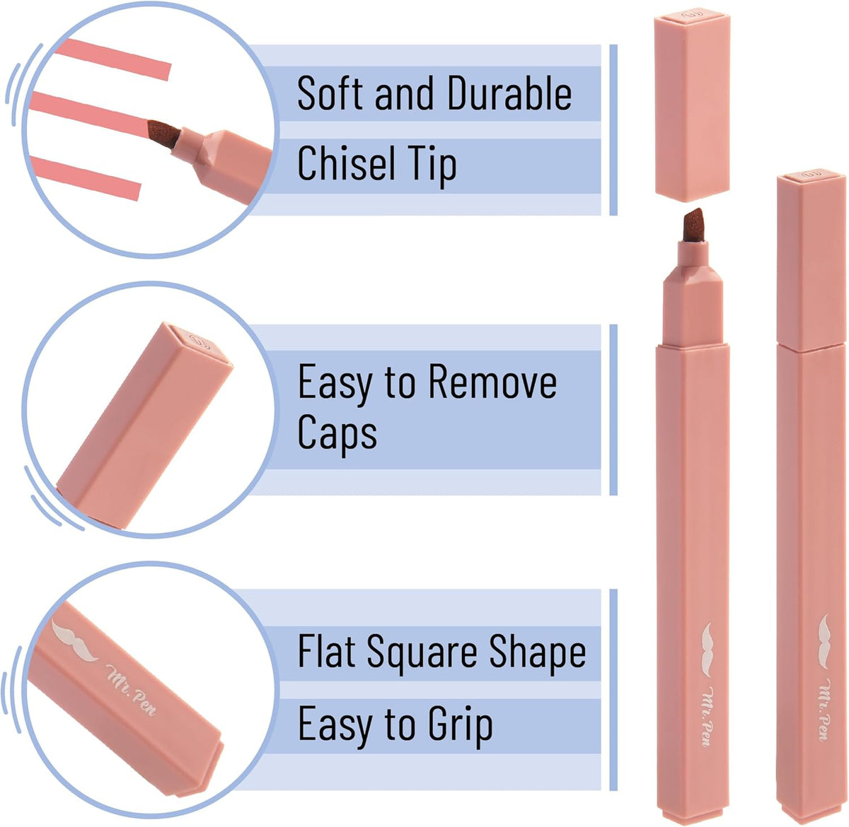 Mr. Pen- Aesthetic Highlighters, 10 pcs, Colorful, Chisel Tip, Cute Highlighters Assorted Colors, Bible Highlighters and Pens No Bleed, No Bleed Highlighters for Bible Pages No Bleed