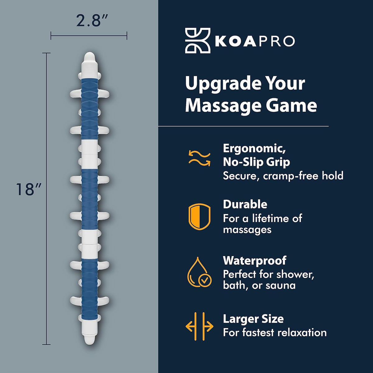 KOAPRO Facia Blaster Tool for Cellulite - Full Body Back and Neck Massager for Pain Relief, Deep Tissue Muscle Massage for Legs, Trigger Points, Myofascial and Fascia Release Tool Alleviates Tension