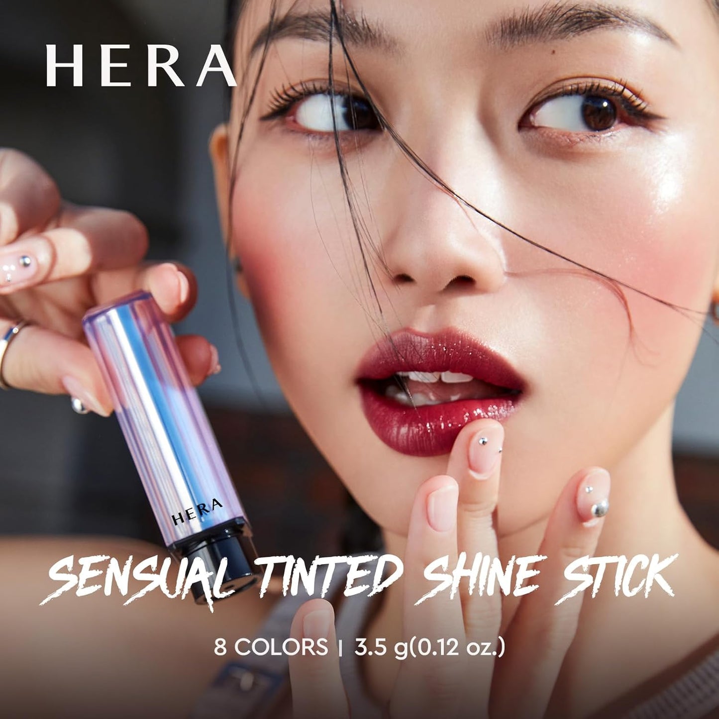 HERA Sensual Tinted Shine Stick 3.5g #297 FEVER | 12HR Long-lasting Lipstick, Sheer & Buildable Lip Tint Stain, Hydrating Formula with Vitamin E, Smooth Finish and Luxurious Korean Makeup