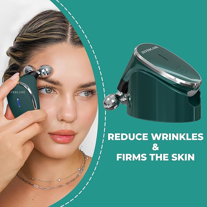 Microcurrent Facial Device- 6 in 1 Advanced Face Microcurrent Device- Microcurrent Facial Machine- Skin Care (Dark Green)