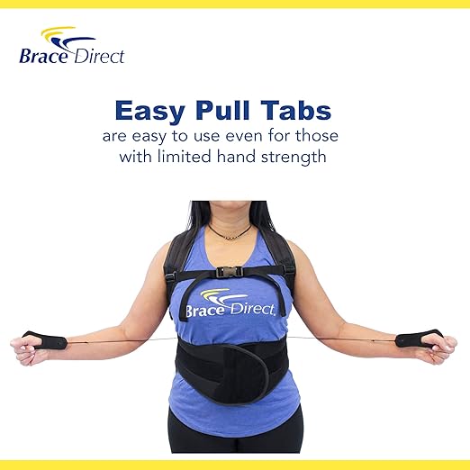 TLSO Thoracic Back Brace, Posture & Back Pain Support for Kyphosis, Scoliosis, Post‑Op Recovery PDAC L0456/L0457 - Fits Waist 23‑50 in