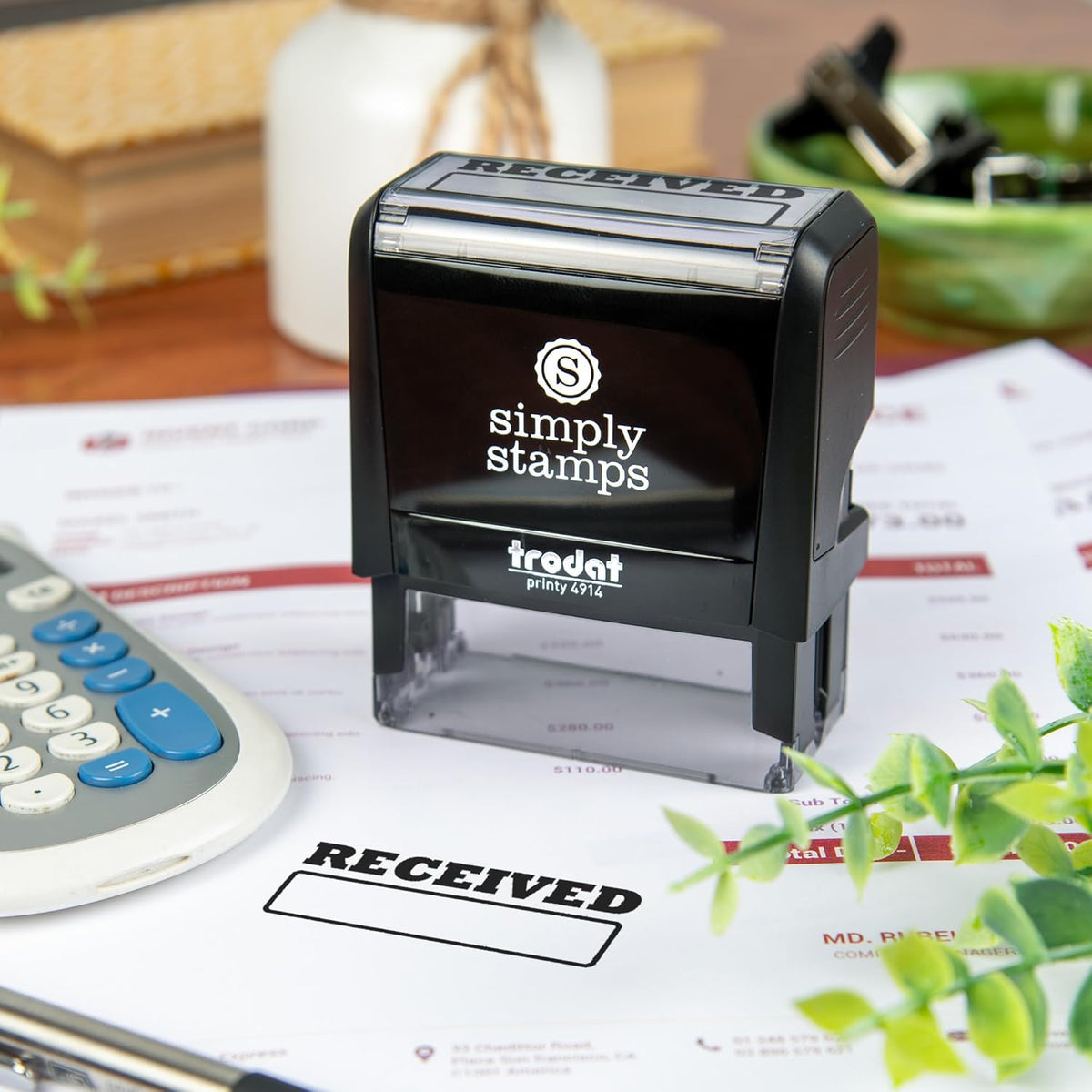 Received Office Stamp | 4 Different Sizes | 20 Designs | Multiple Color Options | Perfect for Quick Validation of Office Documents (Received, Xtra Large)