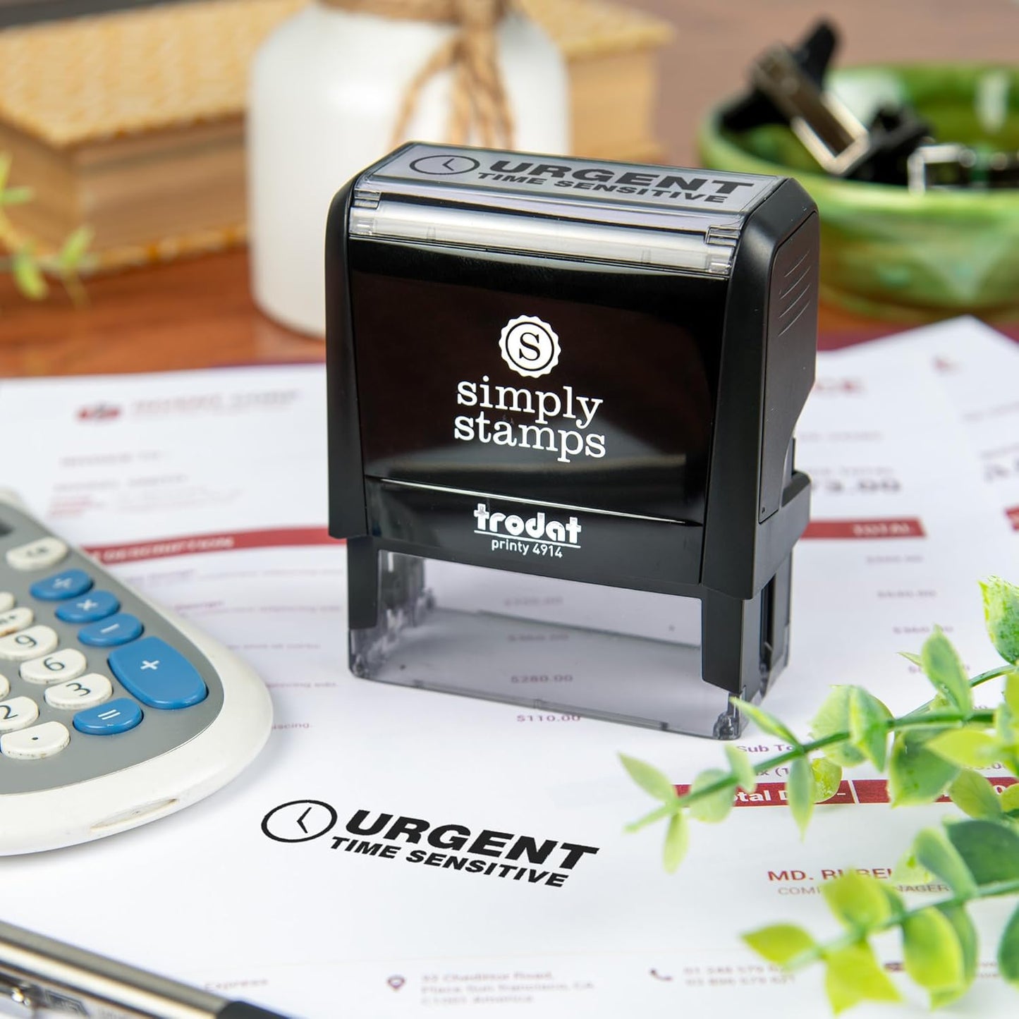 Urgent Time Sensitive Office Stamp | 4 Different Sizes | 20 Designs | Multiple Color Options | Perfect for Quick Validation of Office Documents (Urgent Time Sensitive, Xtra Large)