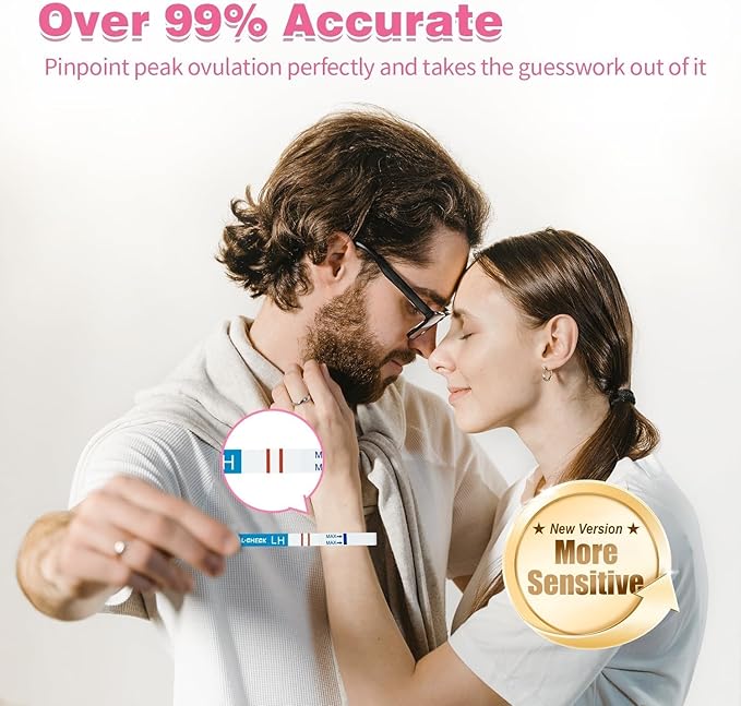 Ovulation Test Strips, Fertility Test Ovulation Predictor Kit with Free Urine Cup for Women Natural Cycles, 50 LH Strips (50)
