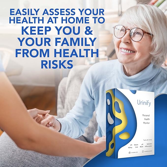 Mobile App Urine Test Strips -Trusted at Home Kidney and Liver Test Kit, Urinary Protein, UTI Test, Hydration, Ketone Body, pH, Urinalysis- Essential Kit (18 Strips)