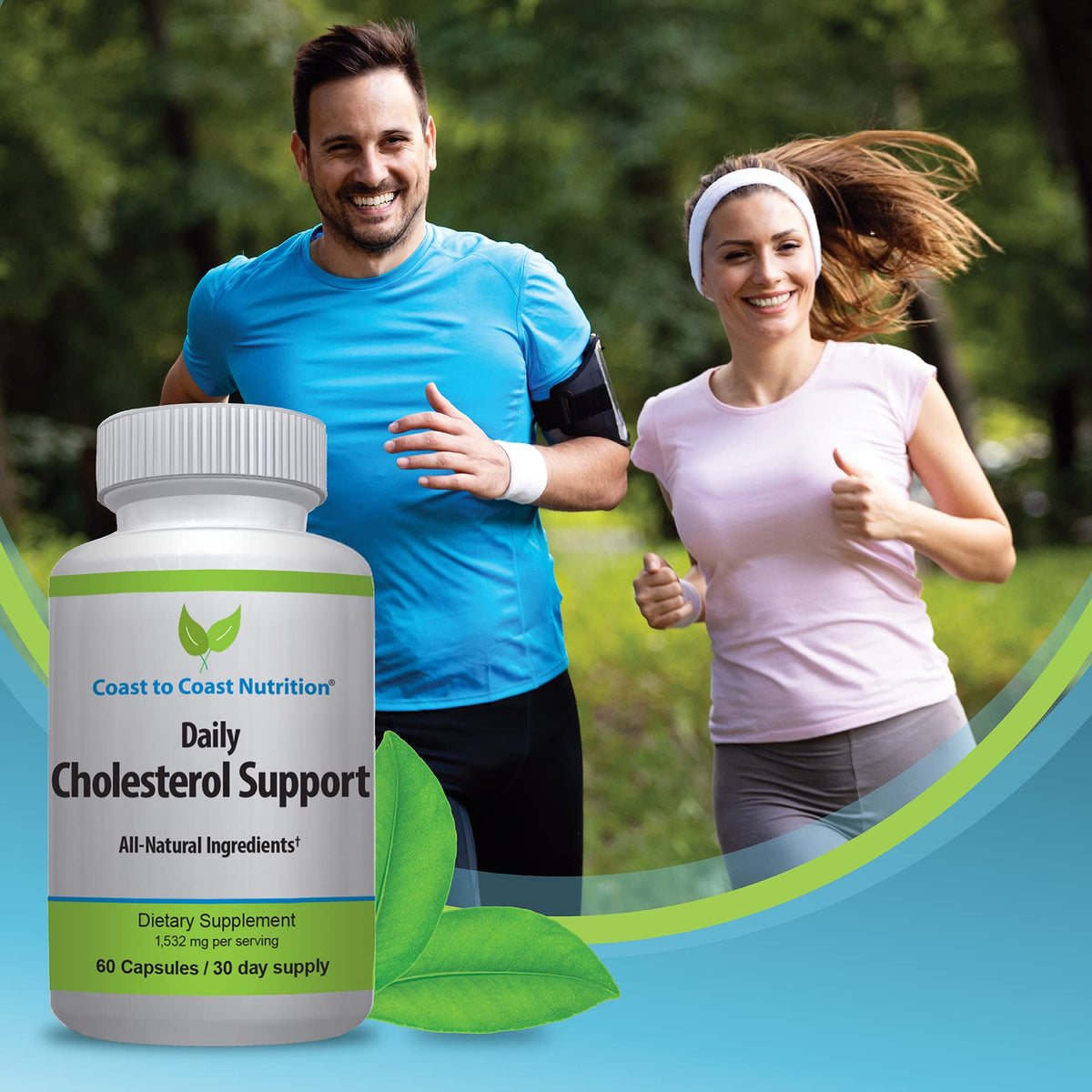 Coast to Coast Nutrition Cholesterol Support Supplement - Support Cardiovascular & Artery Performance, Target Bad LDL Levels & Plaque Calcium Buld-Up - Promote Circulation & Blood Flow - 60 Capsules