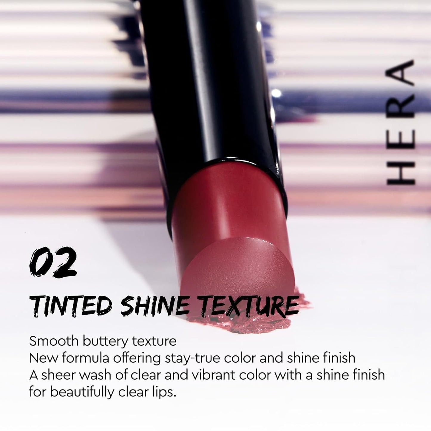 HERA Sensual Tinted Shine Stick 3.5g #297 FEVER | 12HR Long-lasting Lipstick, Sheer & Buildable Lip Tint Stain, Hydrating Formula with Vitamin E, Smooth Finish and Luxurious Korean Makeup