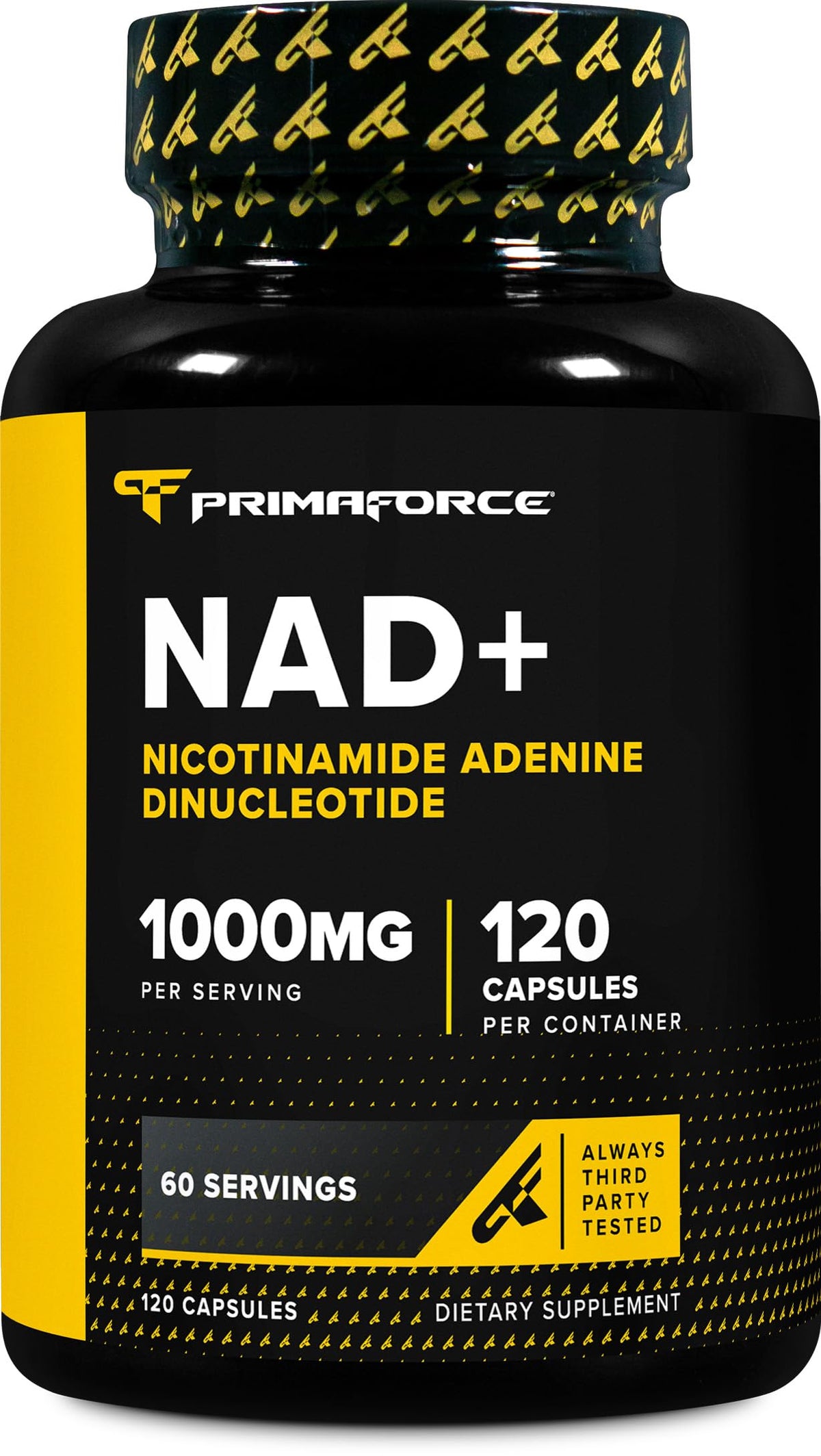 Primaforce NAD+ Nicotinamide Supplement (1000 mg) 120 Capsules - Nicotinamide Adenine Dinucleotide, 60 Servings