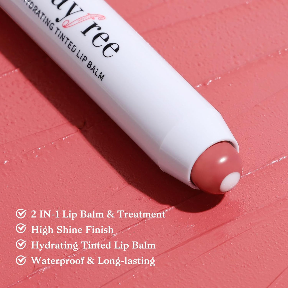 Tinted Lip Balm Plumper, Glossy, Pump Lips, Lightweight, Moisturize & Tint with Jojoba Seed Oil, Vegan Lipbalm Lip Care, Garden