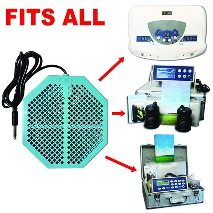CS-900 Twice Powerful 6.5" x 5.5" Ion Detox Foot Bath Arrays Flat Dual Coil Stainless Steel Aqua Ionic Cleanse Array Compatible With Most 1/4" Plug Type Detox Machines (LAVENDER)