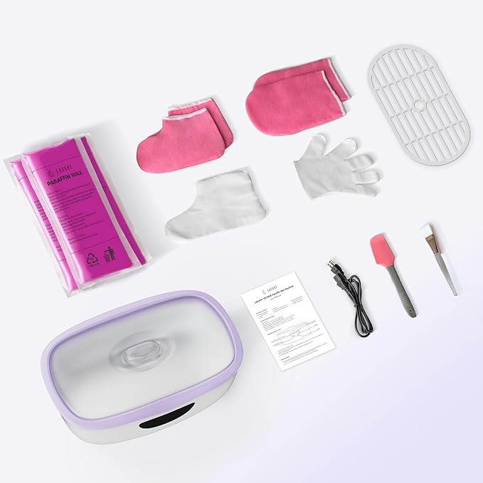 Paraffin Wax Machine for Hands and Feet, Paraffin Wax Warmer with Auto Mode for Beginner-Friendly Home Spa, All-in-One Kit for Paraffin Bath