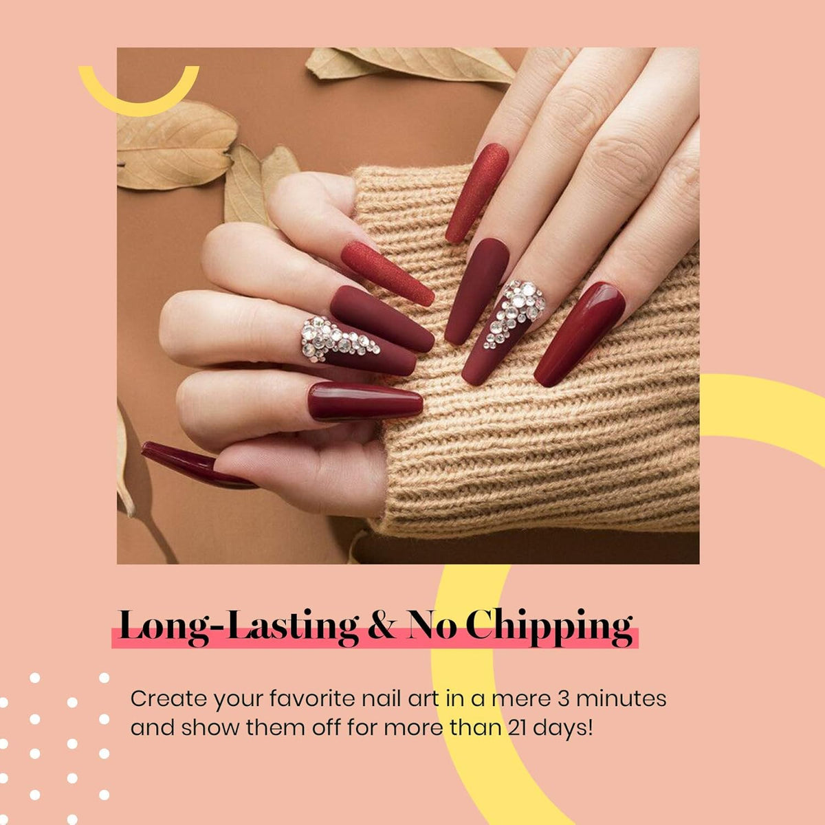 Beetles Burgundy Red Gel Polish – Blanchett Maroon Gel Nail Polish, 15ml Dark Plum Red Color UV Lamp Soak Off Manicure DIY at Home Nails Gifts for Women