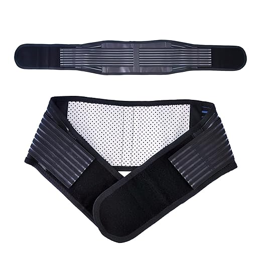 Back Support with Magnet, Tourmaline Magnetic Back Braces for Lower Back Pain Relief, Self Heating & Soothing Back Support Belt, Lumbar Support Belt for Herniated Disc/Sciatica (Large)