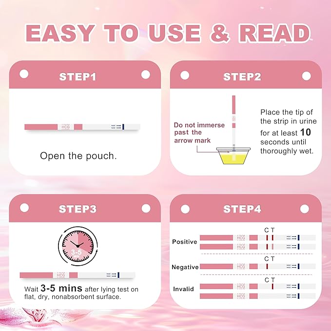 Pregnancy Test Strips with Urine Cups, hCG Detection Home Pregnancy Test, Sensitive & Over 99% Accurate, 40 Count Individually Wrapped, Rapid Pregnancy Tests Kit 5mm Wider 25mIU/mL
