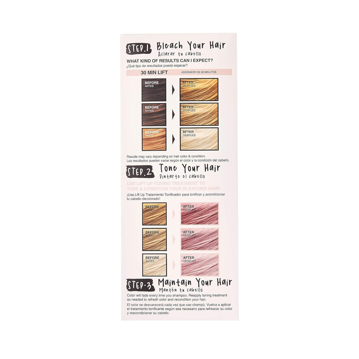 KISS Lift Up Complete Hair Bleach Kit with Revitalizing Plex Serum, Strengthen and Protect Hair, 6-Pc Kit Includes Powder Lightener, Creme Developer & More