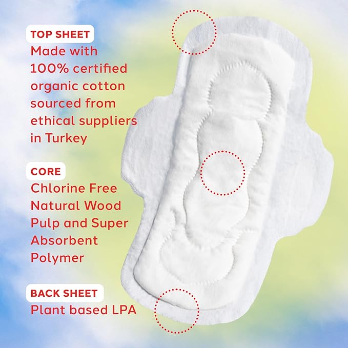 August Menstrual Organic Cover Pads for Women & Anyone Who Menstruates, Super Absorbency, 32 HSA FSA Eligible Super Pads, Fragrance Free, Organic Pads with Wings (1 Box of 32/2 Boxes of 16)