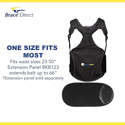 TLSO Thoracic Back Brace, Posture & Back Pain Support for Kyphosis, Scoliosis, Post‑Op Recovery PDAC L0456/L0457 - Fits Waist 23‑50 in