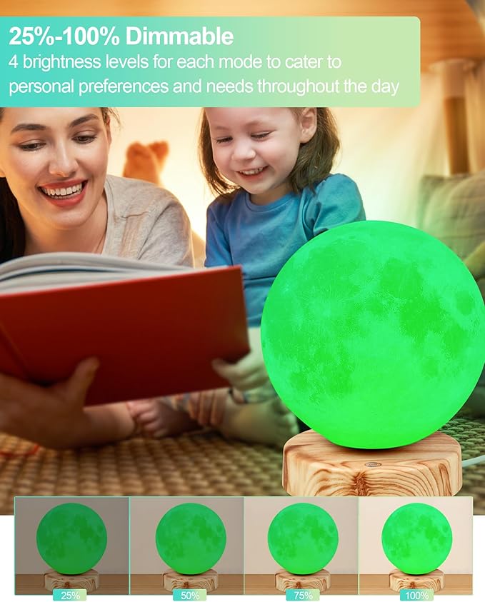 Green Light Therapy Lamp for Migraines Headaches Insomnia Sleep Light Sensitivity Anxiety Relief 520nm Narrow Band Green LED Multi-Mode Warm Natural Cold White Light Desk Lamp Remote Charging Port